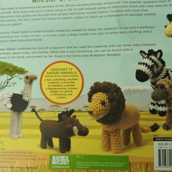 Animal Planet Safari Crochet Kit 12 Wild Projects to crochet & snuggle - Picture 5 of 5
